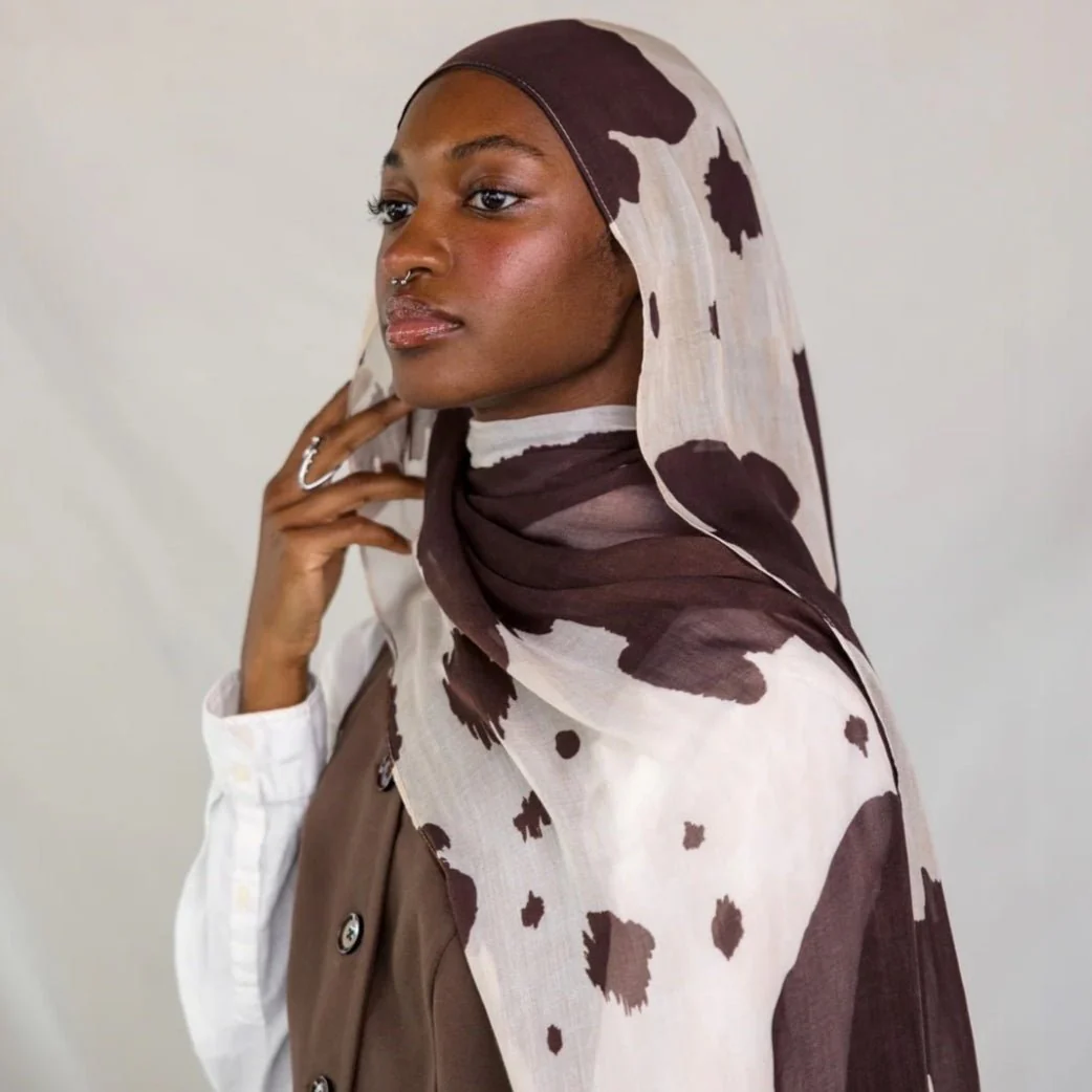 Painted Watercolor Modal Hijab in Bohemian Style (MH141) - Image 5