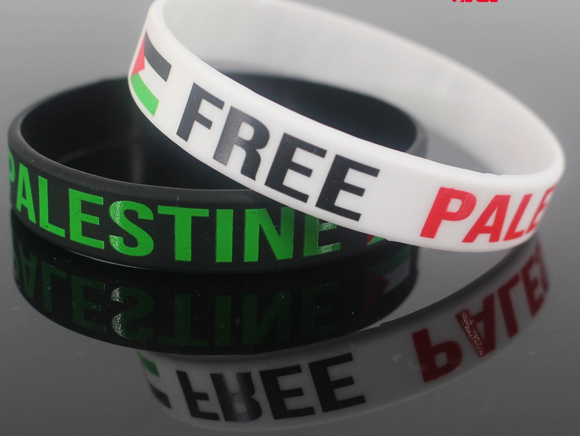 Palestine Flag Silicone Bracelet (MAC078) - Image 2