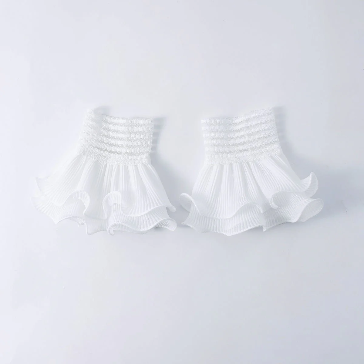 Pearl Embellished Double Ruffle Cuff Sleeves (MAC420) - Image 6