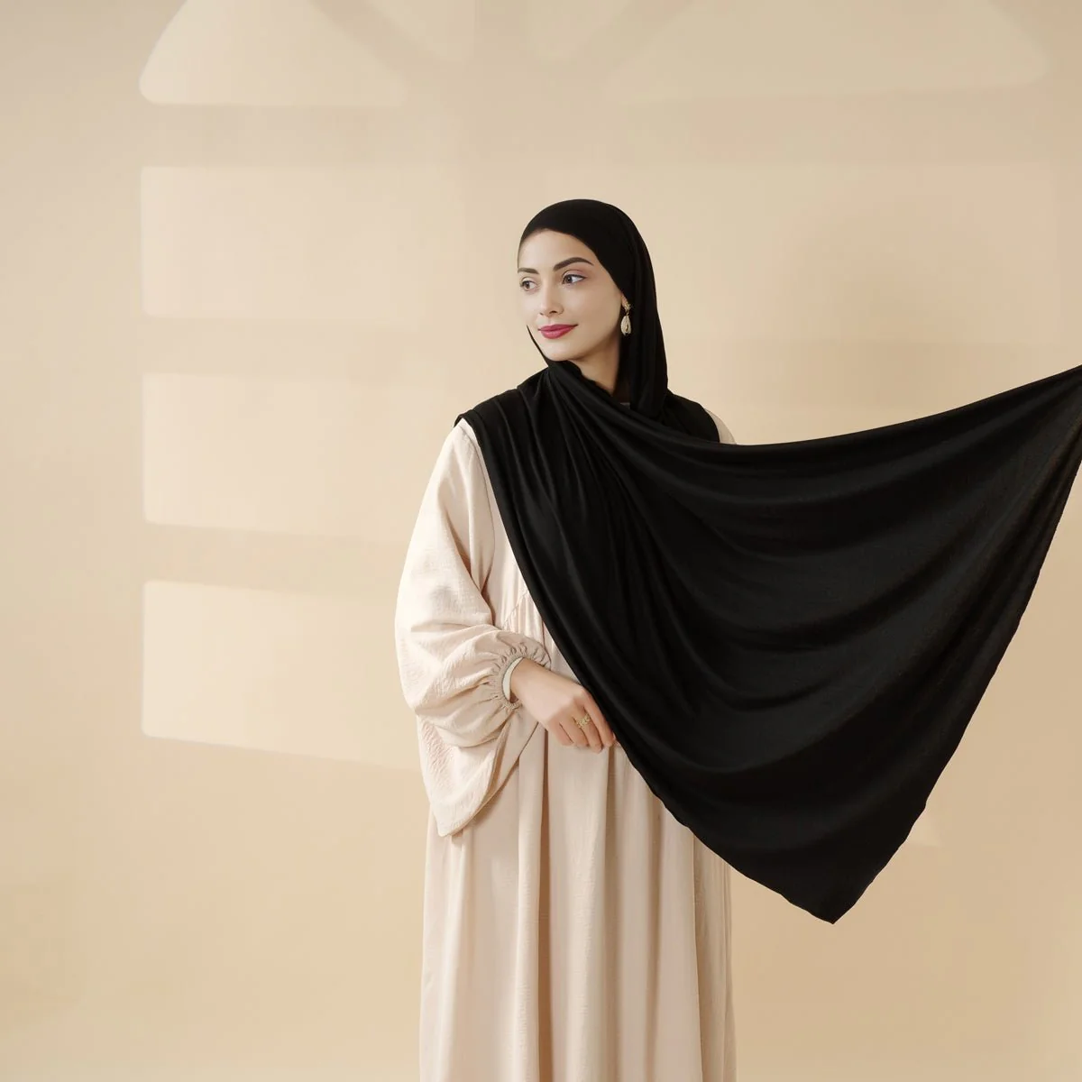 Perfect Hijab for Eid: Premium Modal Jersey Long Scarf – Soft, Breathable & Elegant in 8 Colors Shawl (MH105) - Image 9