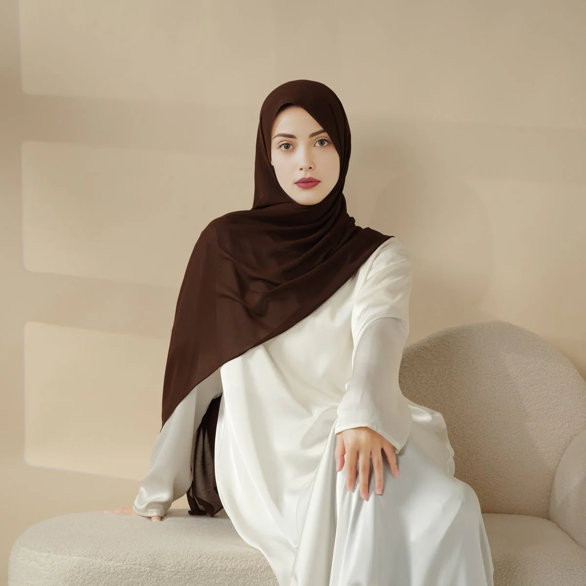 Plain Chiffon Shawl, Extra Fine Chiffon Hijab (MH067) - Image 5