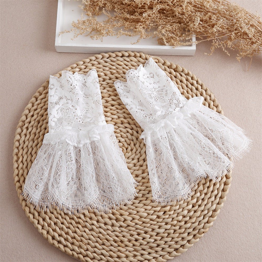 Pleated Lace Mesh Cuff Sleeves (MAC425) - Image 3