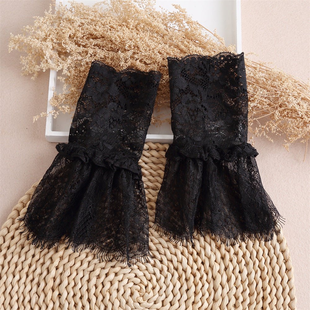Pleated Lace Mesh Cuff Sleeves (MAC425) - Image 4