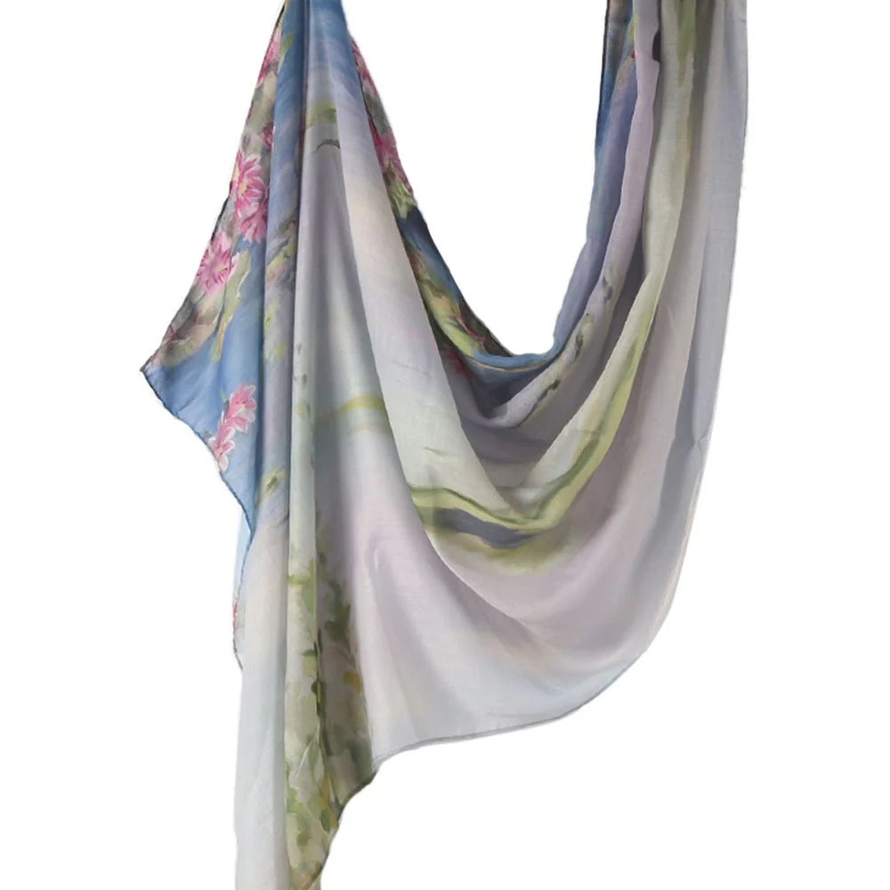 Poly-Cotton Printed Hijab Scarf (MH214) - Image 6