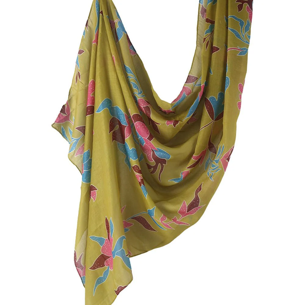 Poly-Cotton Printed Hijab Scarf (MH214) - Image 7