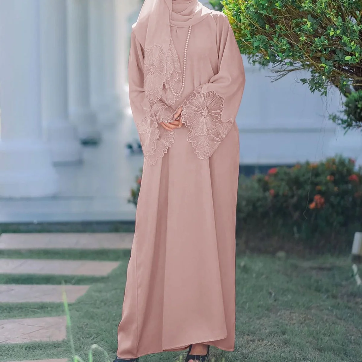Prayer Abaya with Matching Hijab (MA396) - Image 11