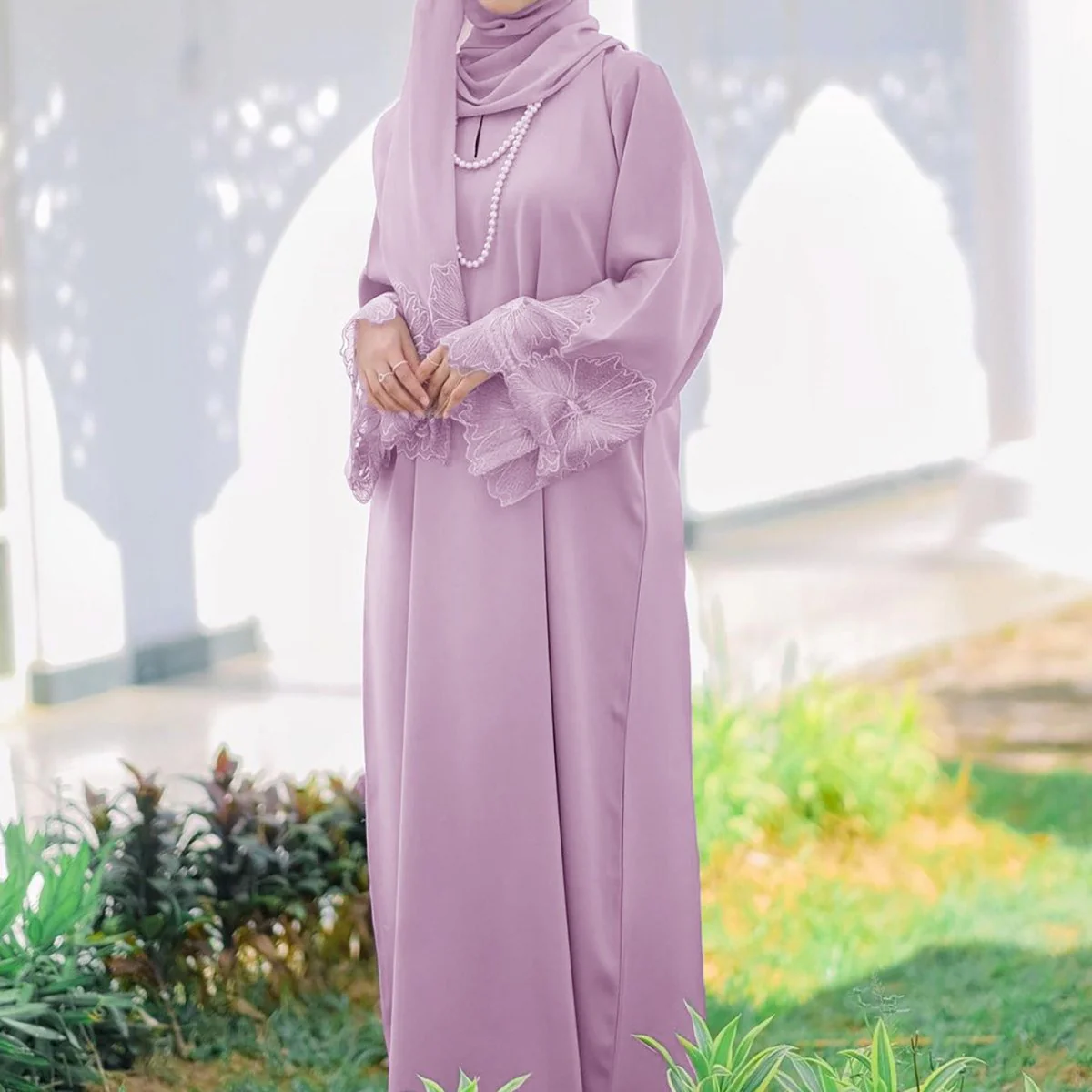 Prayer Abaya with Matching Hijab (MA396) - Image 19