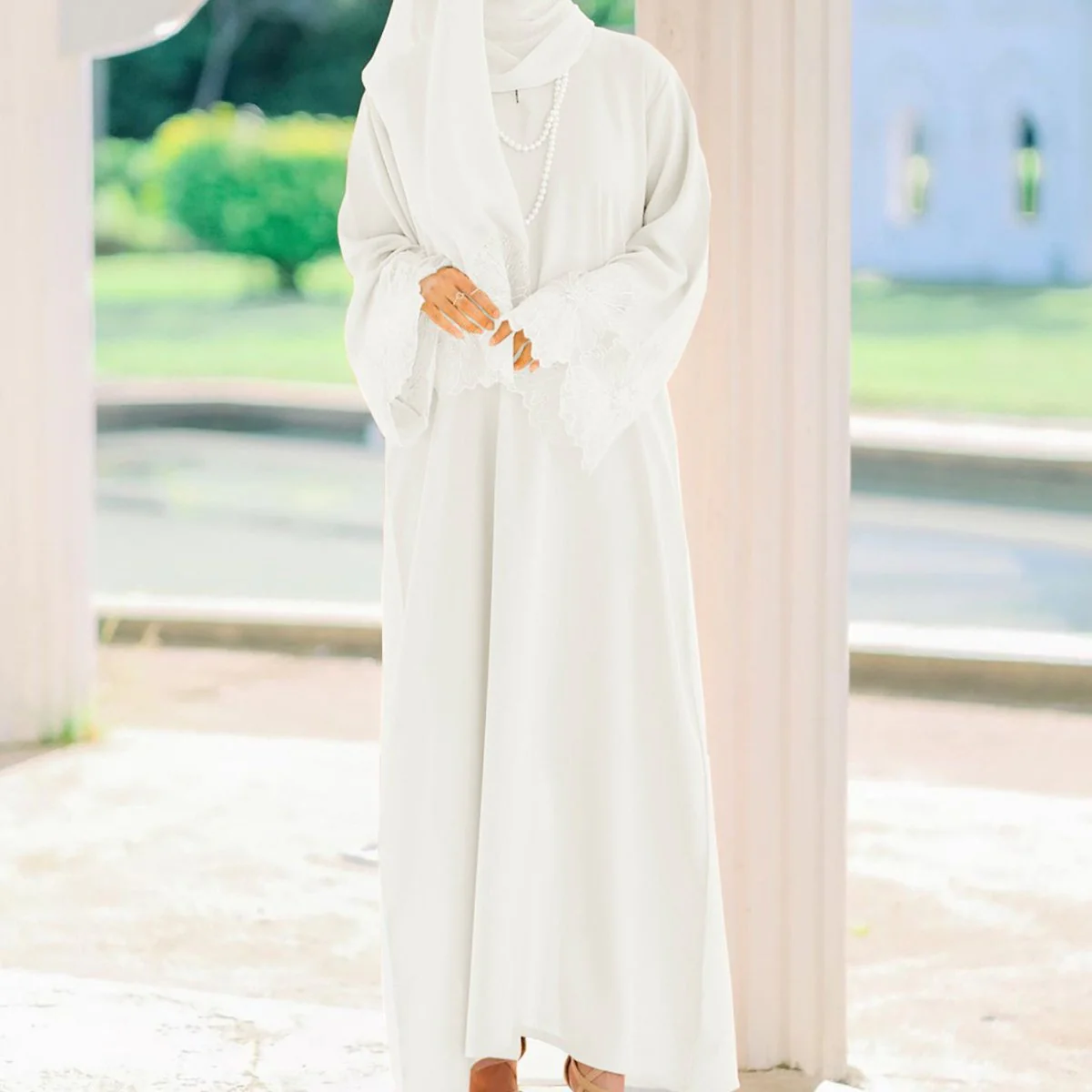 Prayer Abaya with Matching Hijab (MA396) - Image 7