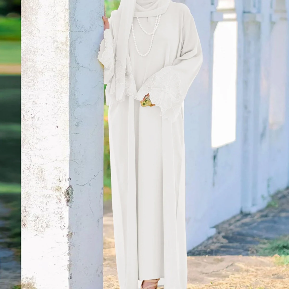 Prayer Abaya with Matching Hijab (MA396) - Image 8