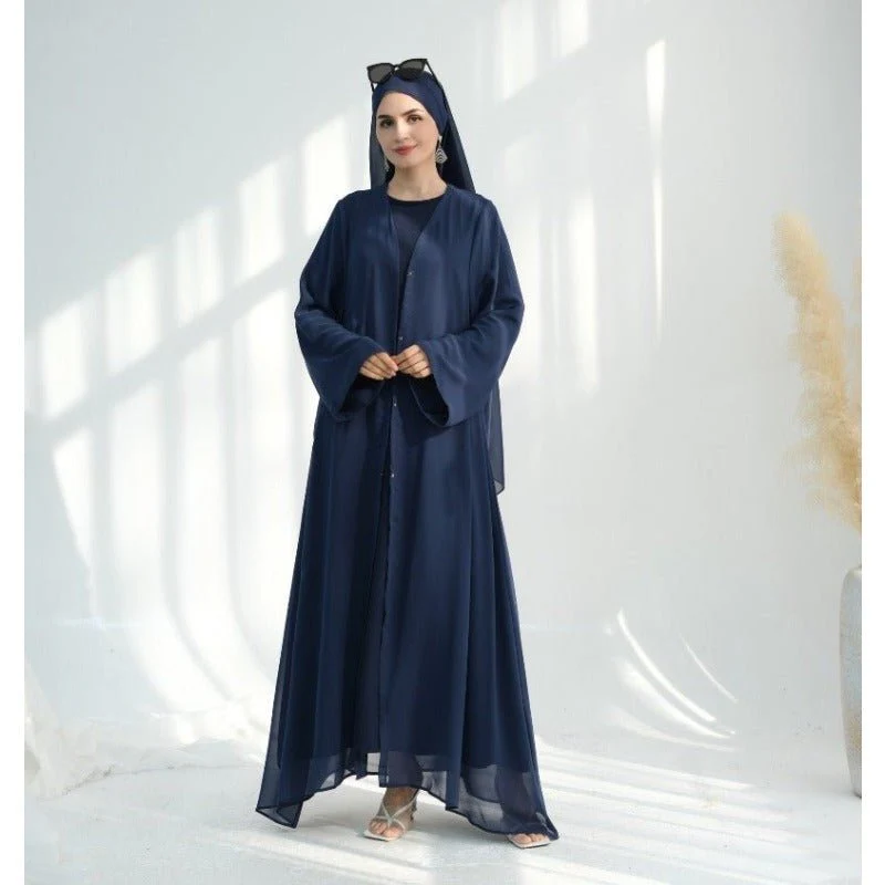 Premium Chiffon 3-Piece Set Abaya(MOA231) - Image 13