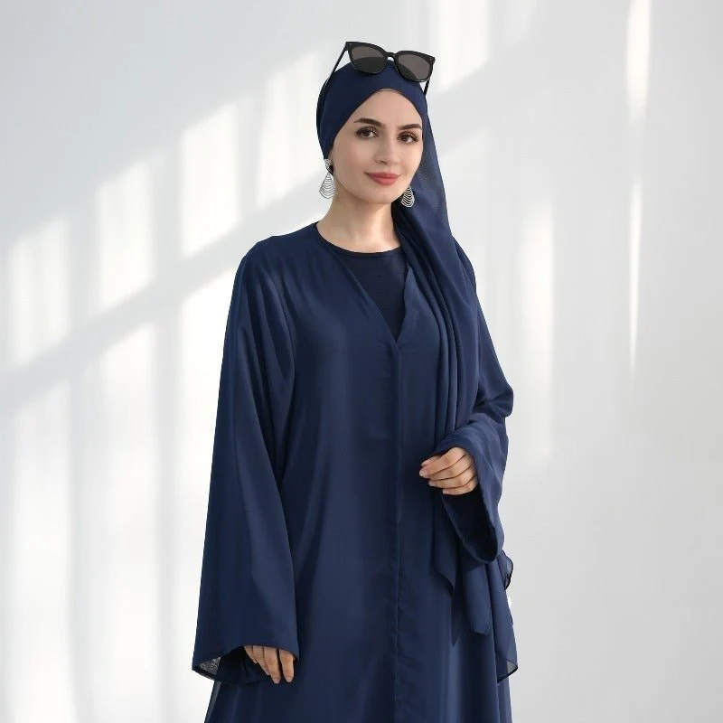 Premium Chiffon 3-Piece Set Abaya(MOA231) - Image 17