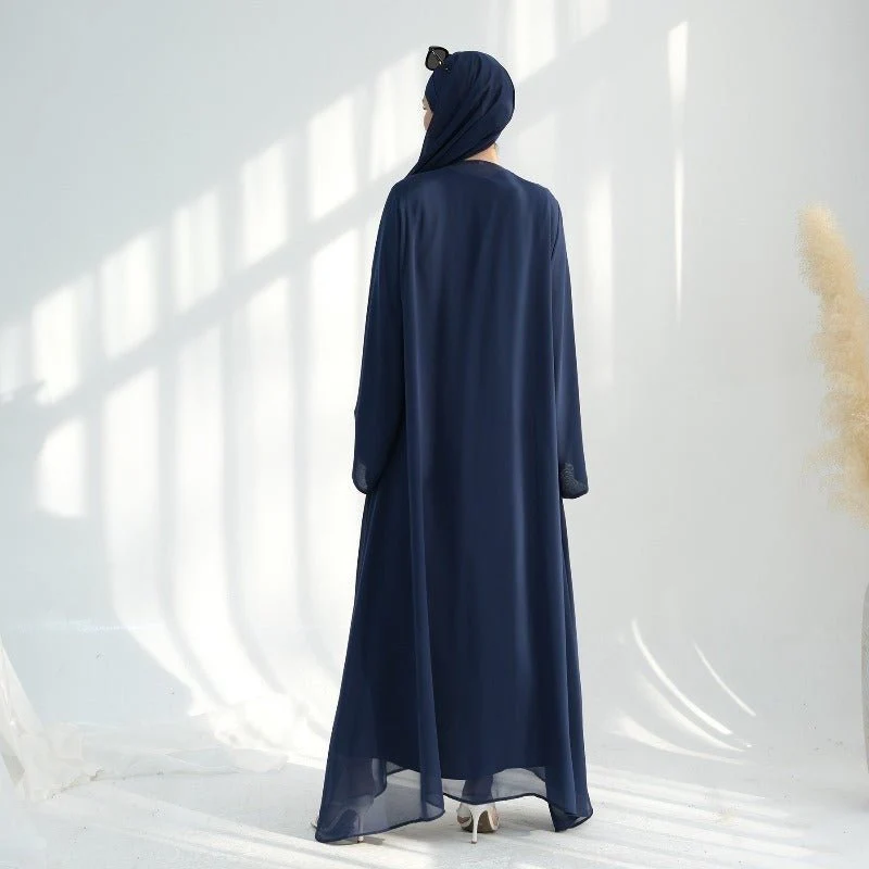 Premium Chiffon 3-Piece Set Abaya(MOA231) - Image 18