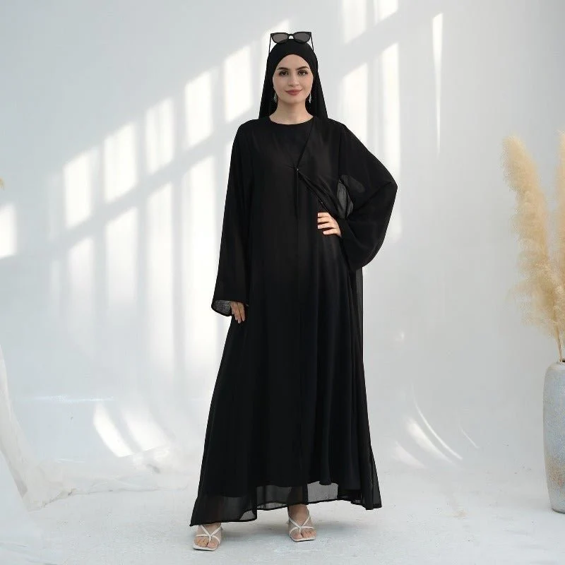 Premium Chiffon 3-Piece Set Abaya(MOA231) - Image 20