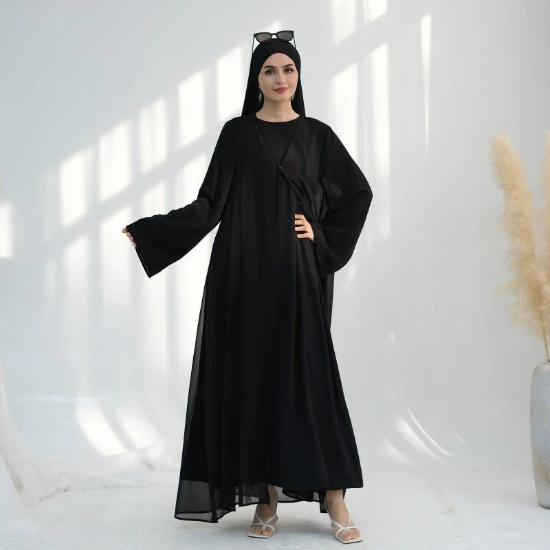 Premium Chiffon 3-Piece Set Abaya(MOA231) - Image 21