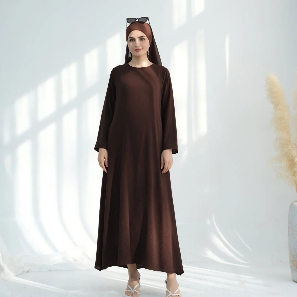 Premium Chiffon 3-Piece Set Abaya(MOA231) - Image 30