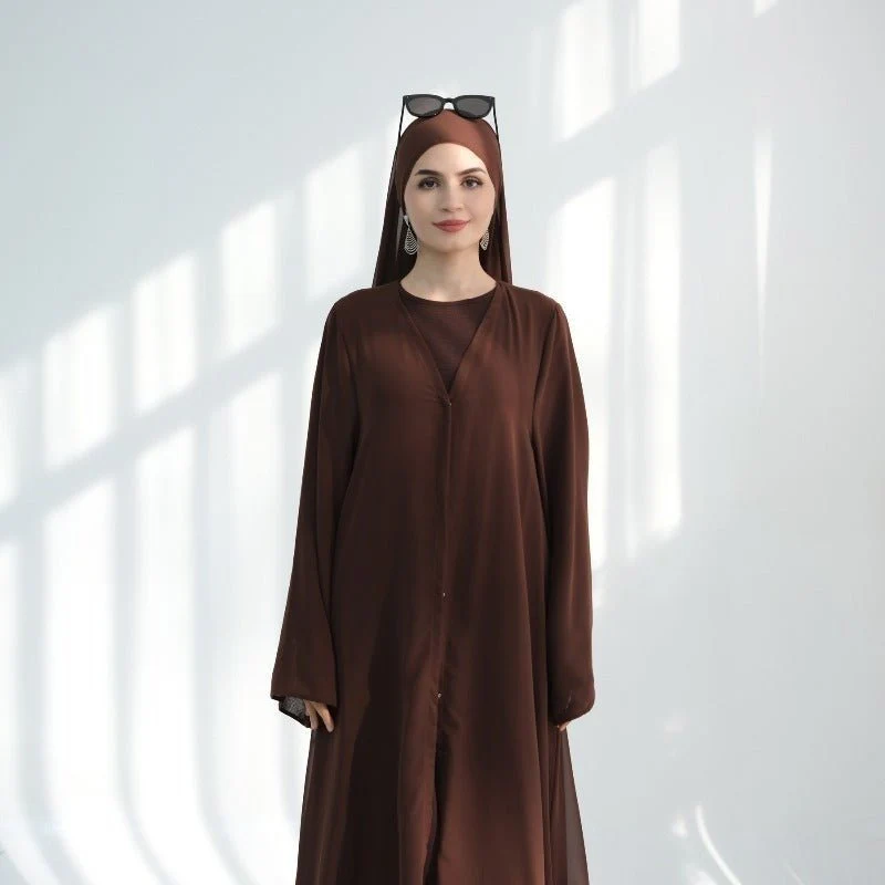 Premium Chiffon 3-Piece Set Abaya(MOA231) - Image 4