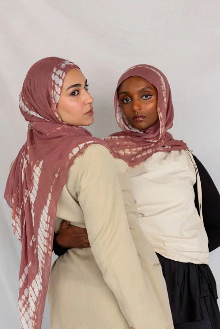 Premium Cotton Blend Ink Print Hijab | 180x80cm Artistic Long Scarf(MH149) - Image 12