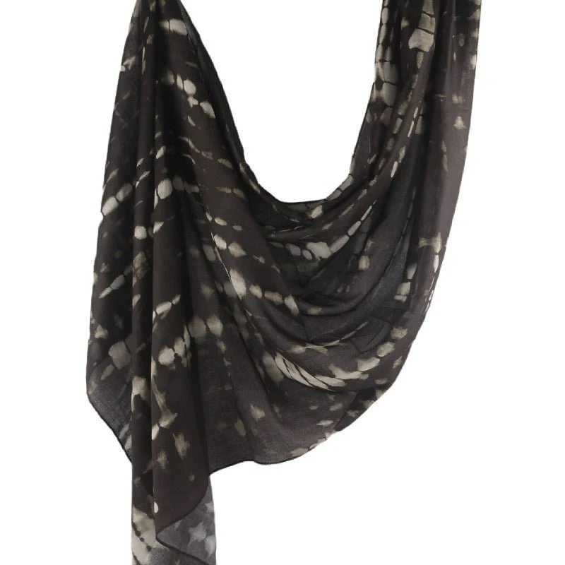 Premium Cotton Blend Ink Print Hijab | 180x80cm Artistic Long Scarf(MH149) - Image 5