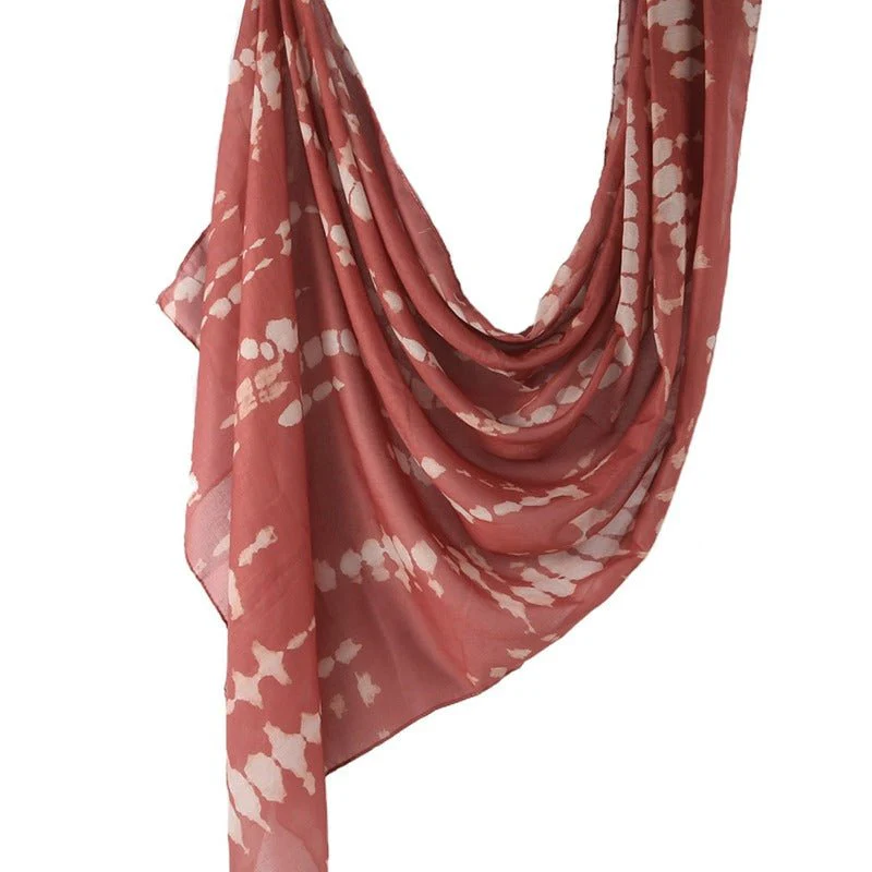 Premium Cotton Blend Ink Print Hijab | 180x80cm Artistic Long Scarf(MH149) - Image 7