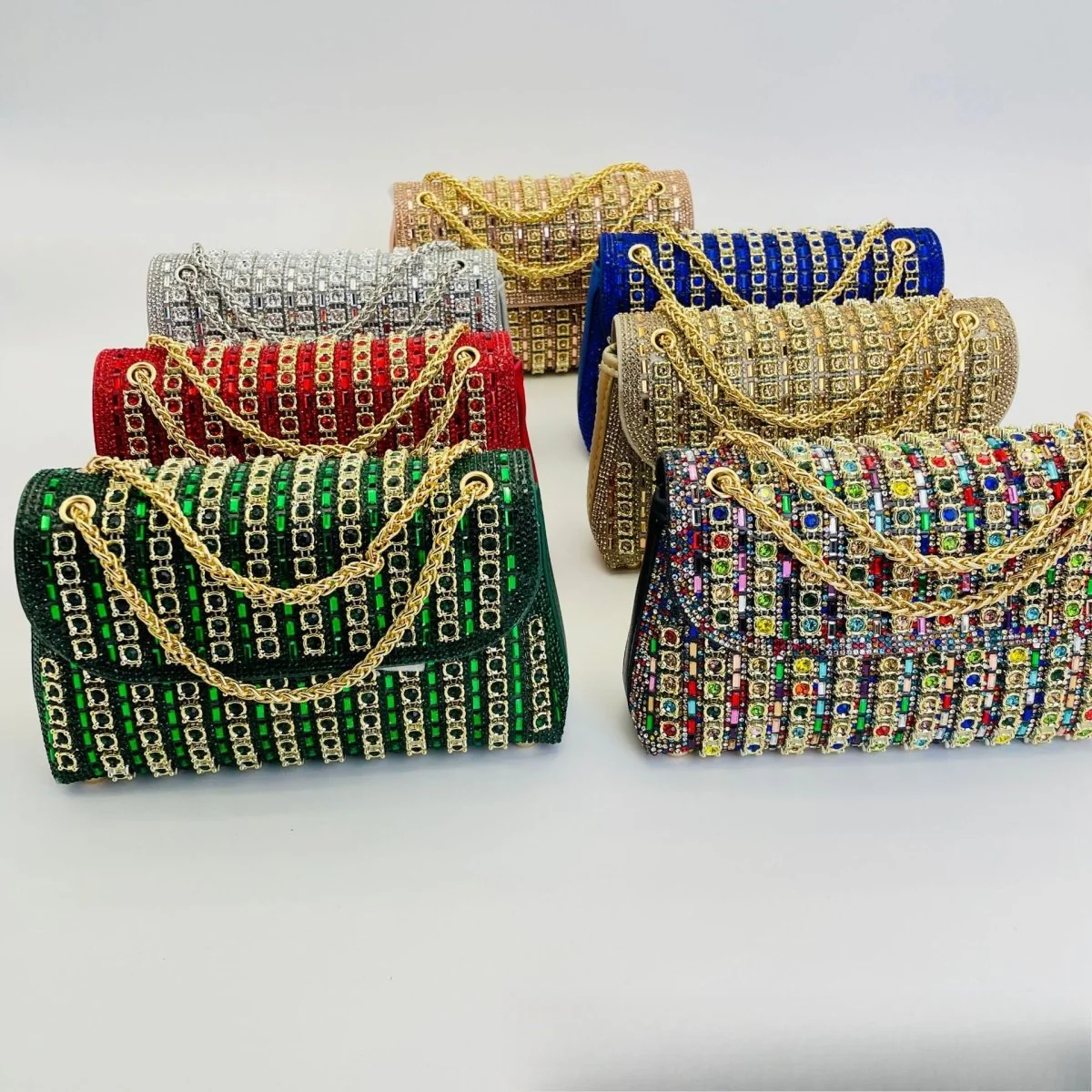 Premium Crystal Rhinestone Evening Clutch Bag (MAC427) - Image 23