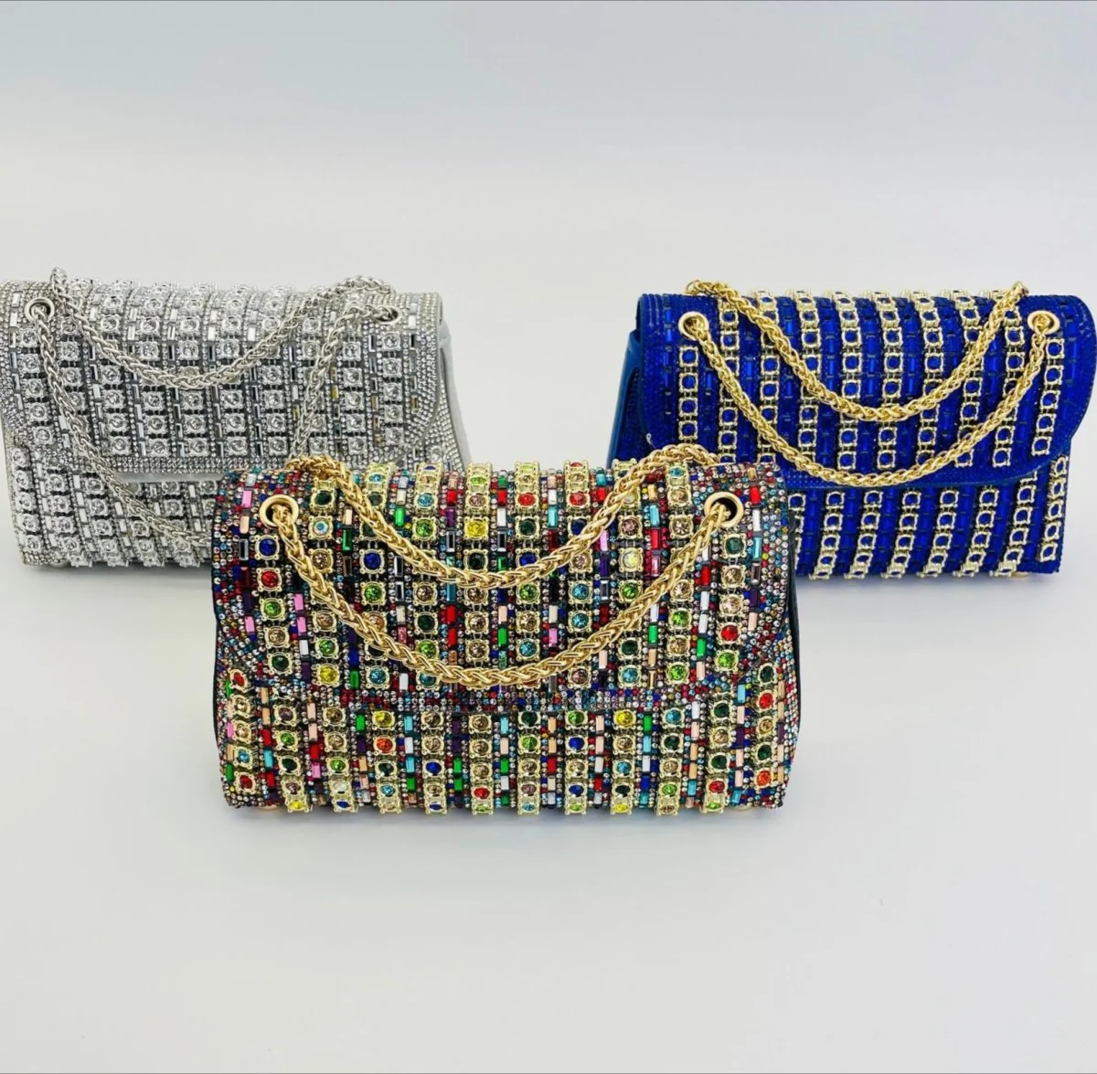 Premium Crystal Rhinestone Evening Clutch Bag (MAC427) - Image 24
