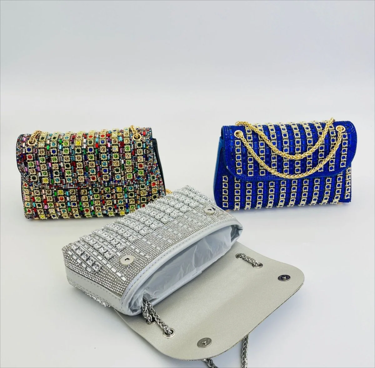 Premium Crystal Rhinestone Evening Clutch Bag (MAC427) - Image 3
