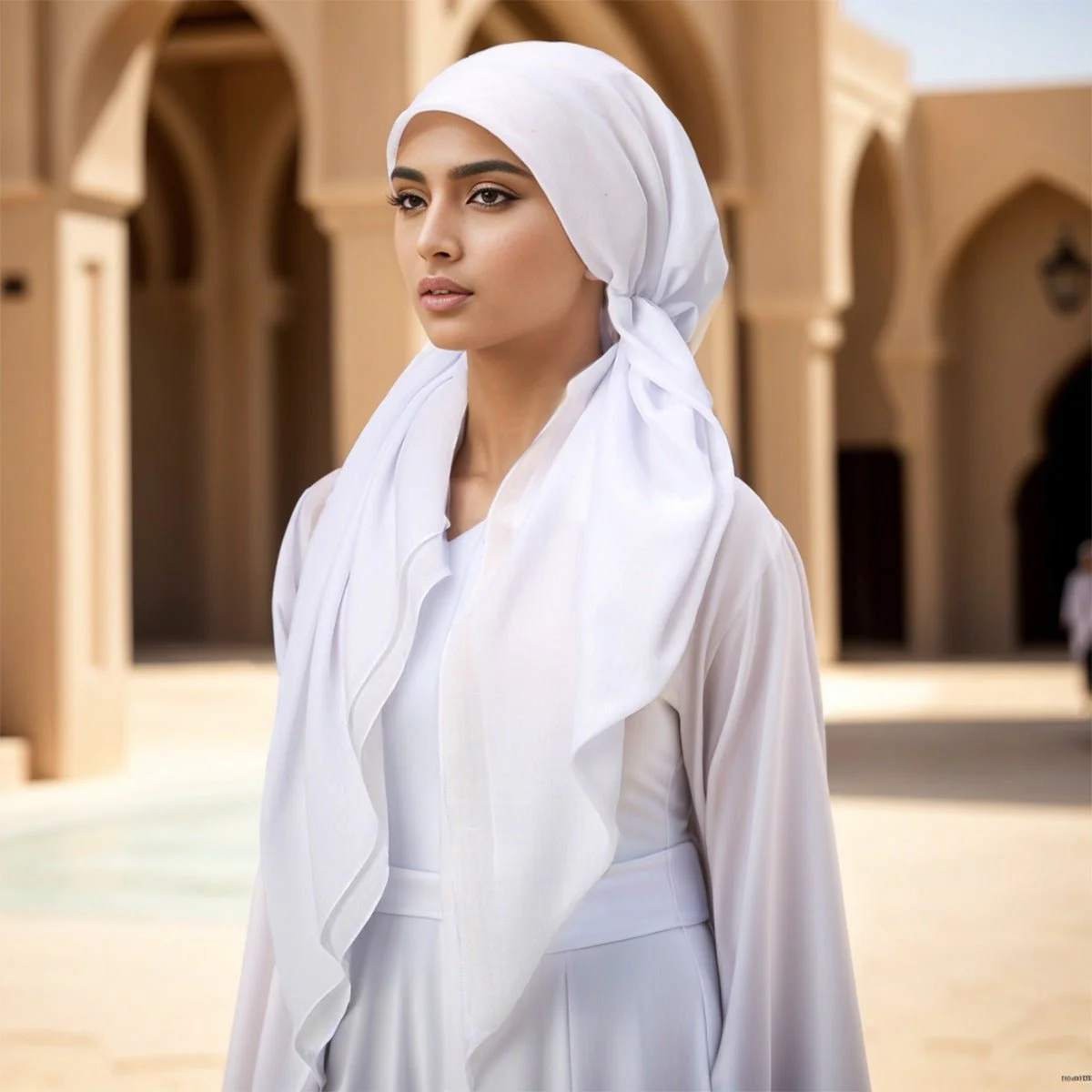 Premium Elastic Turban Caps Triangle Headwrap with Two-Tail Pullover Design (MH118) - Image 4
