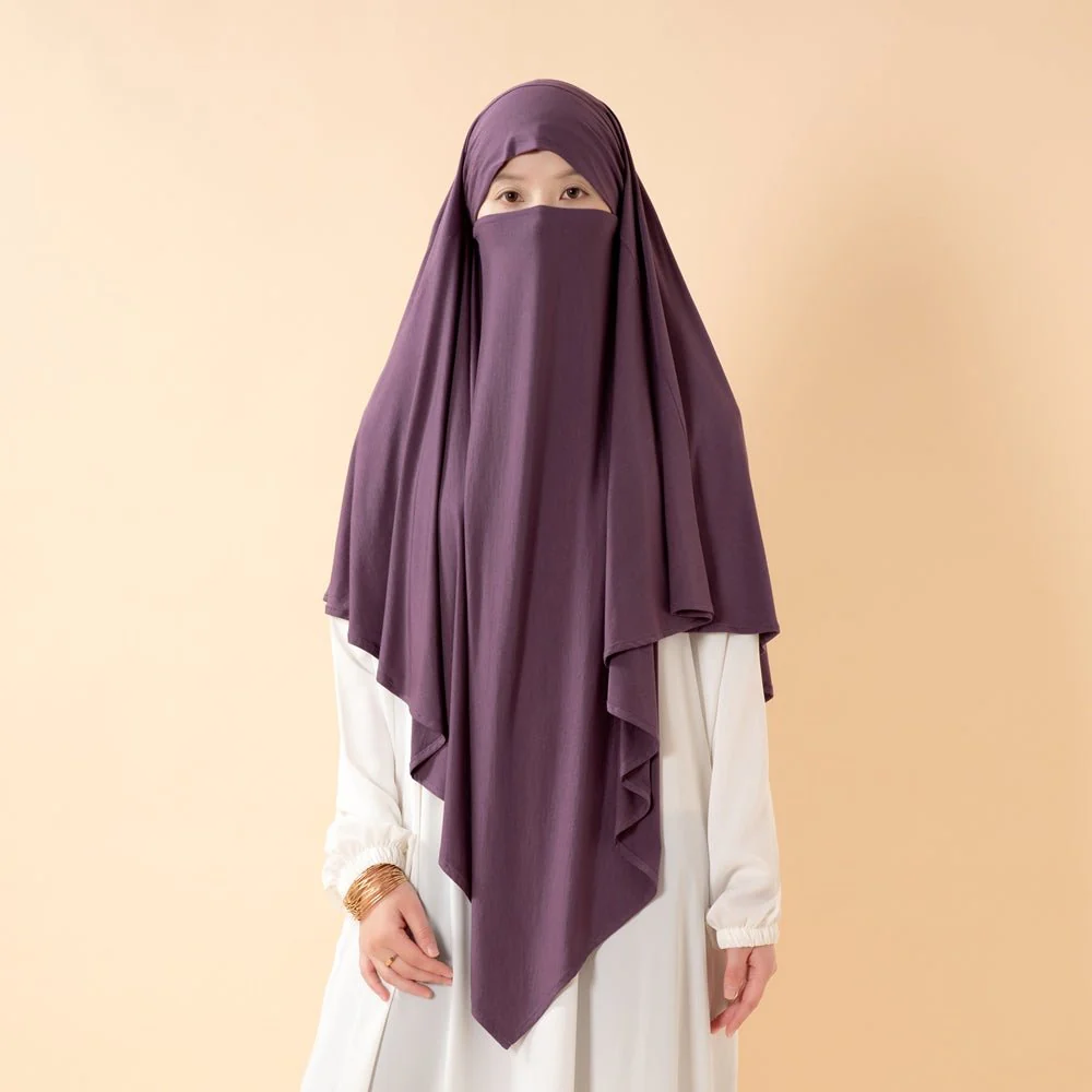 Premium Lenzing™ Modal Khimar with Integrated Face Veil (MK029) - Image 11