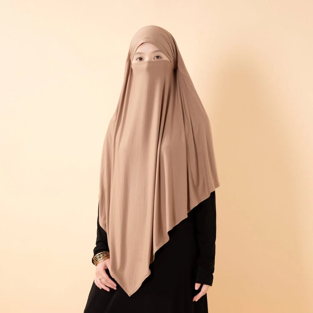 Premium Lenzing™ Modal Khimar with Integrated Face Veil (MK029) - Image 4