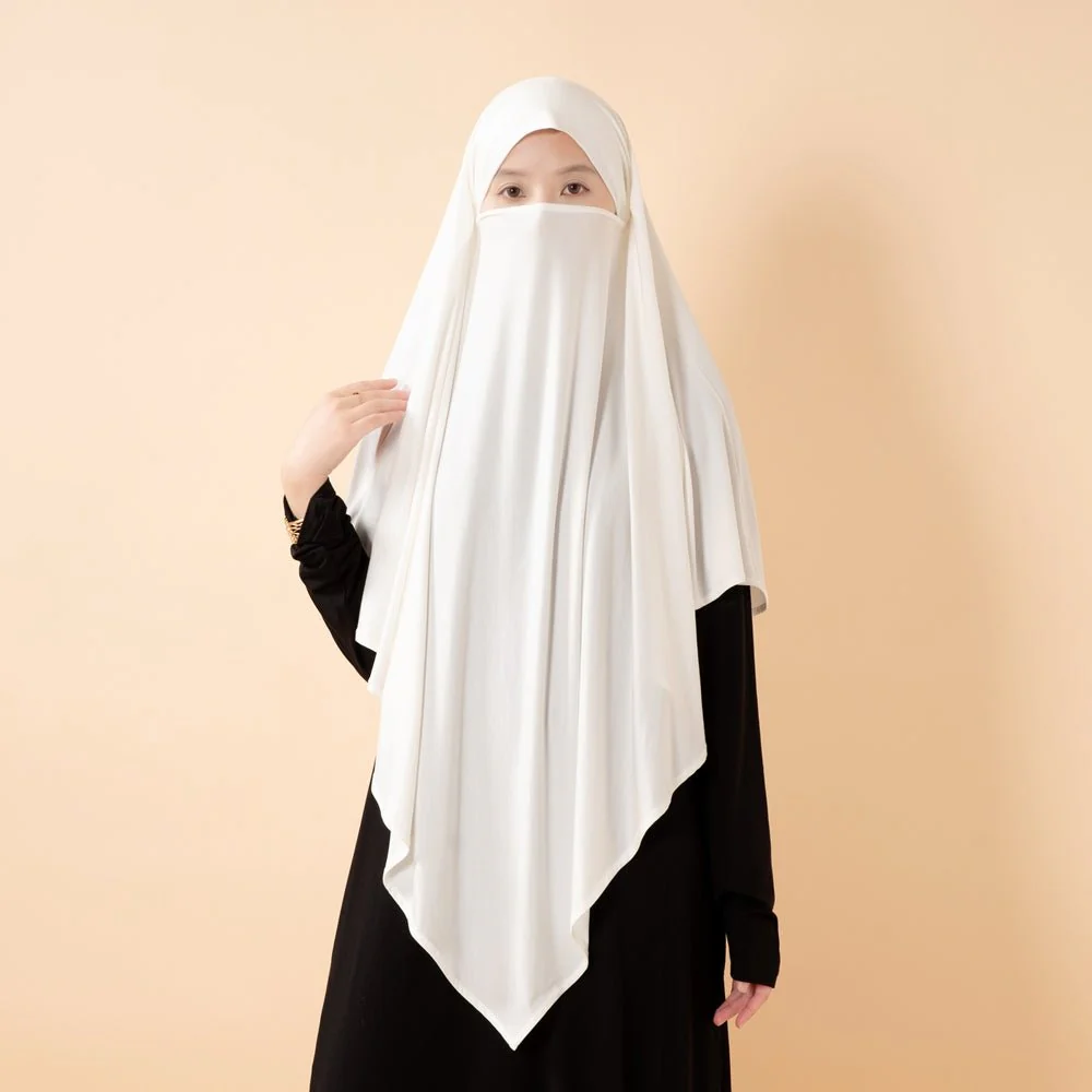 Premium Lenzing™ Modal Khimar with Integrated Face Veil (MK029) - Image 5