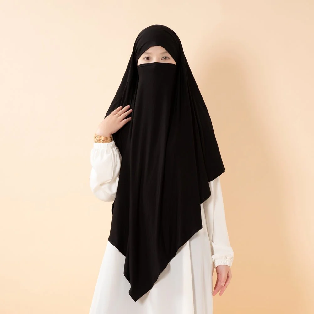 Premium Lenzing™ Modal Khimar with Integrated Face Veil (MK029) - Image 9