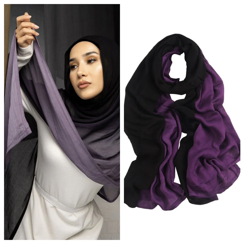 Premium Modal Cotton Headscarves Gradient Hijab Collection(MH123) - Image 16