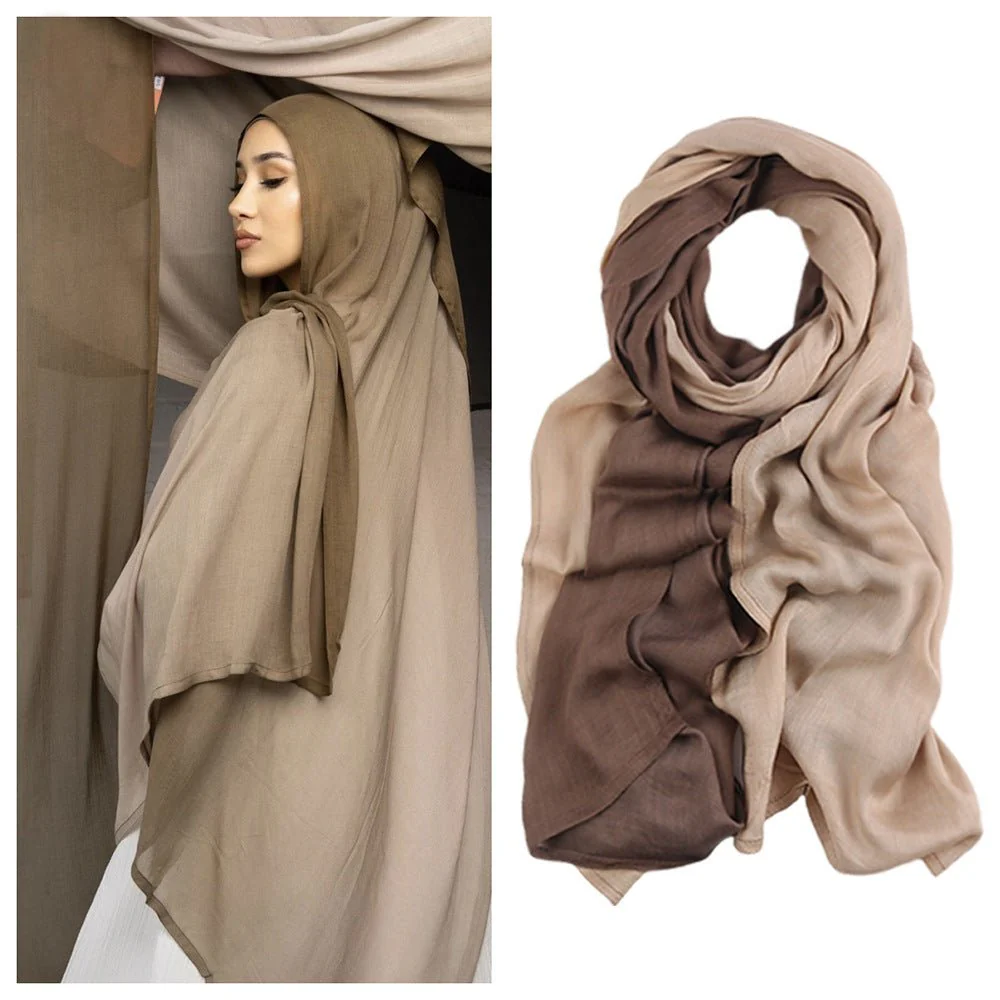 Premium Modal Cotton Headscarves Gradient Hijab Collection(MH123) - Image 19
