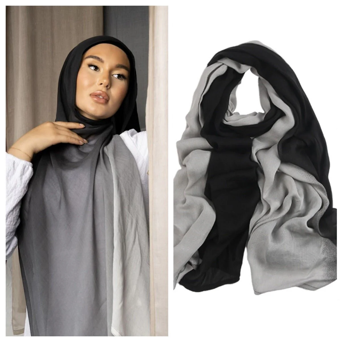 Premium Modal Cotton Headscarves Gradient Hijab Collection(MH123) - Image 5