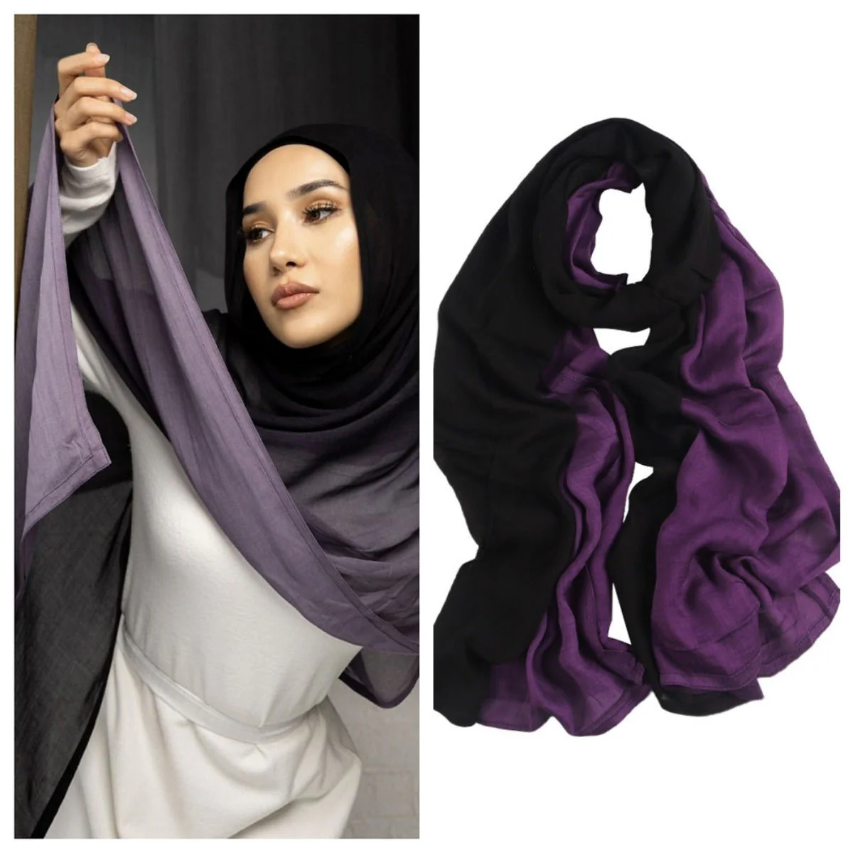 Premium Modal Cotton Headscarves Gradient Hijab Collection(MH123) - Image 6