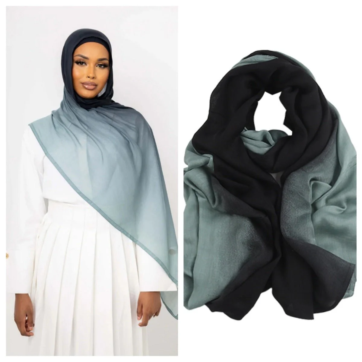 Premium Modal Cotton Headscarves Gradient Hijab Collection(MH123) - Image 7