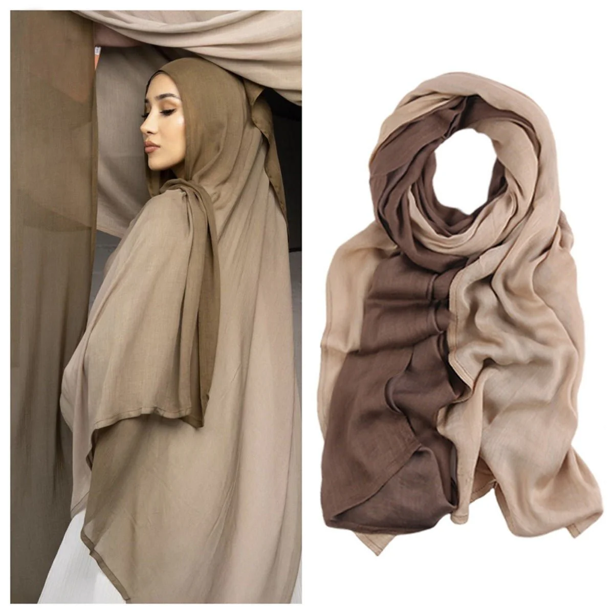Premium Modal Cotton Headscarves Gradient Hijab Collection(MH123) - Image 8