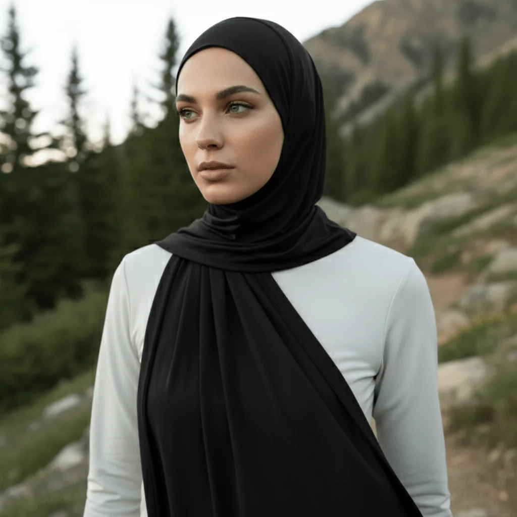 Premium Cooling Non-Slip Hijab | Breathable Sports Hijab (MH196) - Image 3