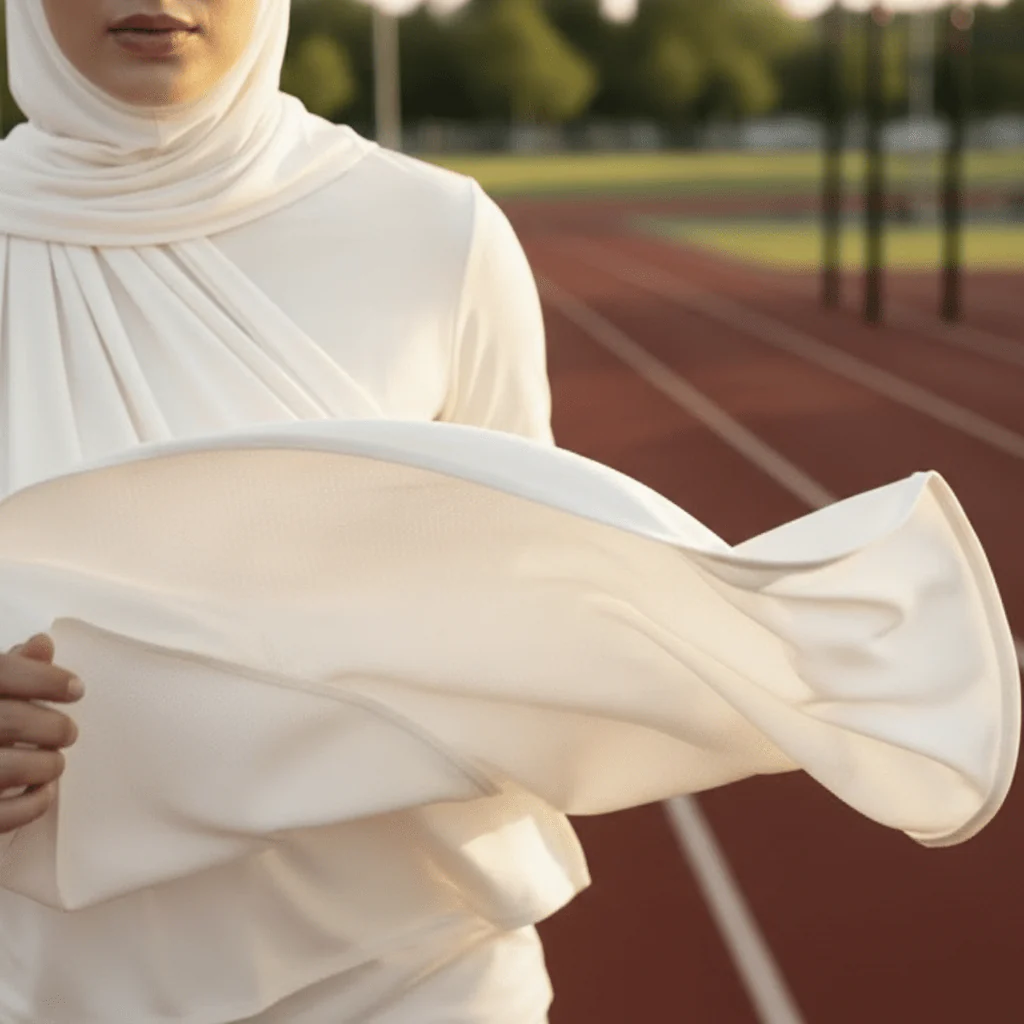Premium Cooling Non-Slip Hijab | Breathable Sports Hijab (MH196) - Image 5