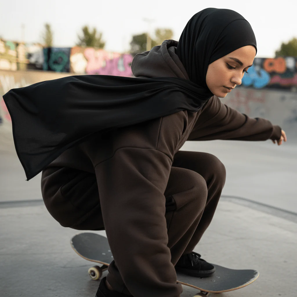 Premium Cooling Non-Slip Hijab | Breathable Sports Hijab (MH196) - Image 6