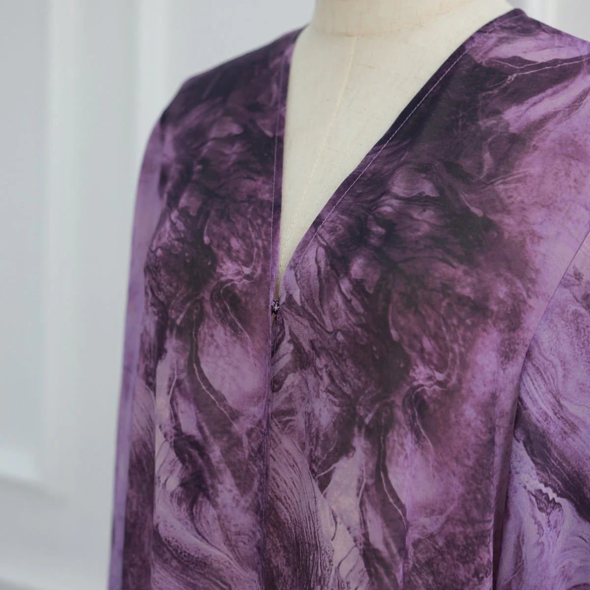 Printed Cardigan Abaya Collection | Modest Luxury Loungewear Feather-Print Robes (MOA194) - Image 10