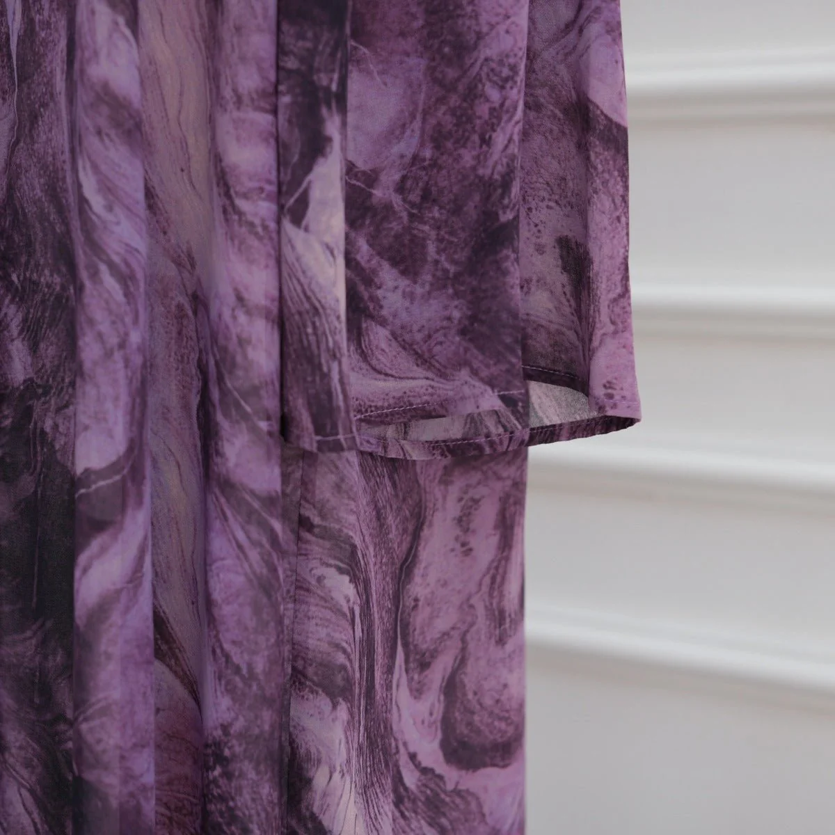 Printed Cardigan Abaya Collection | Modest Luxury Loungewear Feather-Print Robes (MOA194) - Image 11