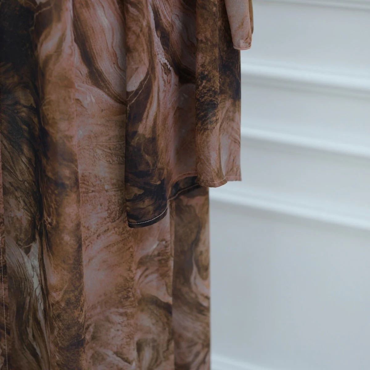 Printed Cardigan Abaya Collection | Modest Luxury Loungewear Feather-Print Robes (MOA194) - Image 18