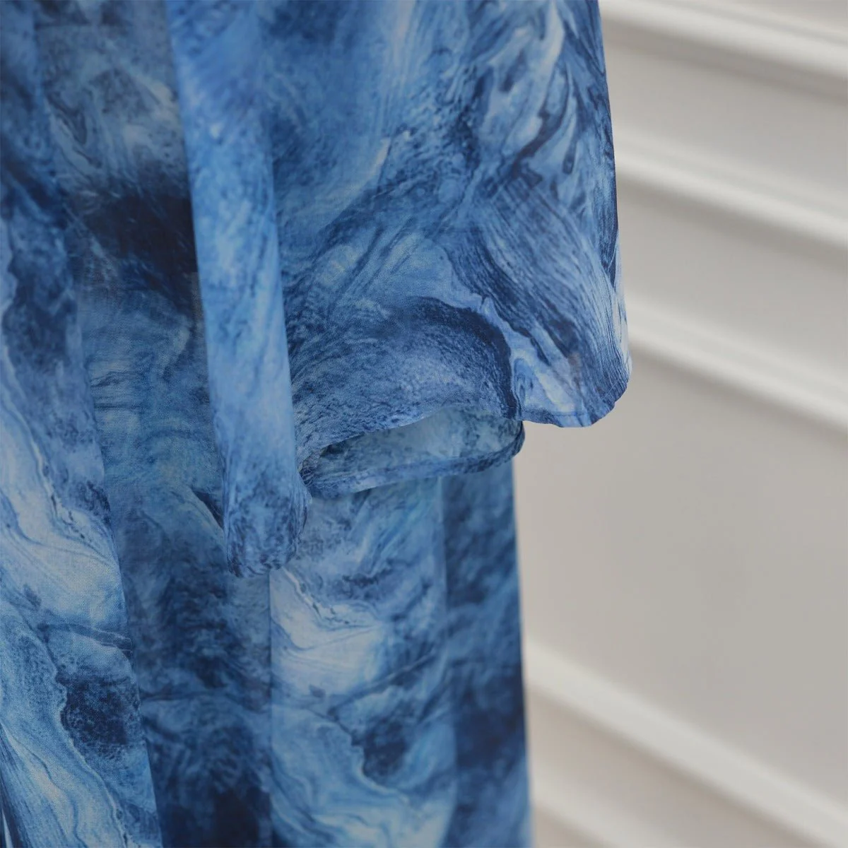Printed Cardigan Abaya Collection | Modest Luxury Loungewear Feather-Print Robes (MOA194) - Image 25