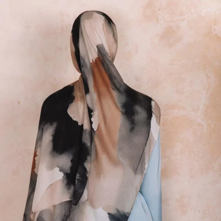Printed Cotton Hijab Scarf | Soft Breathable Long Headscarf(MH201) - Image 26