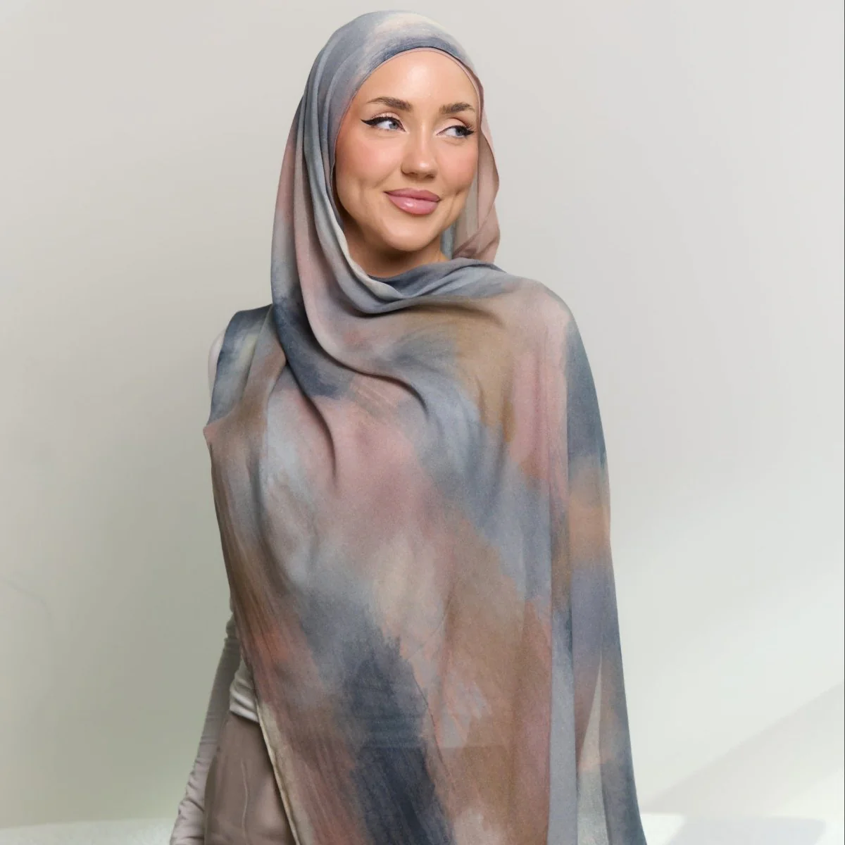 Printed Cotton Hijab Scarf | Soft Breathable Long Headscarf(MH201) - Image 27
