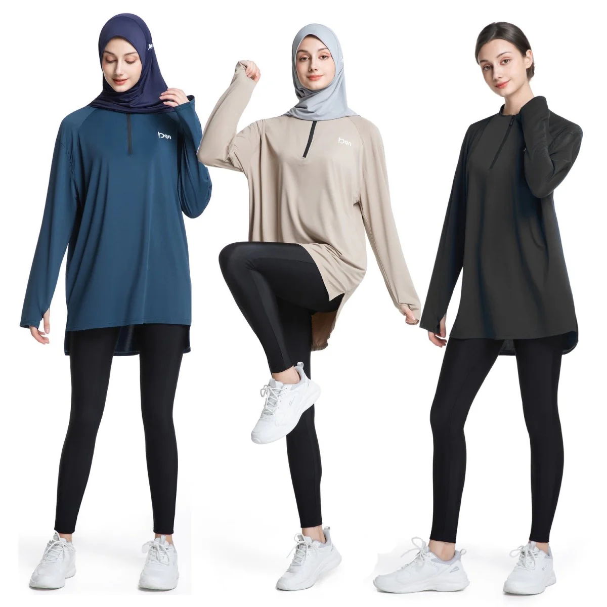 Quick-Dry Activewear with Thumb Holes Sports Top (MS289) - Image 2
