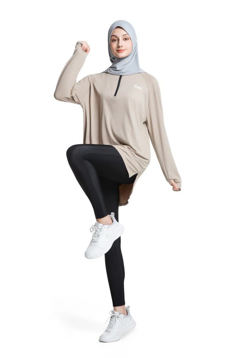 Quick-Dry Activewear with Thumb Holes Sports Top (MS289) - Image 3