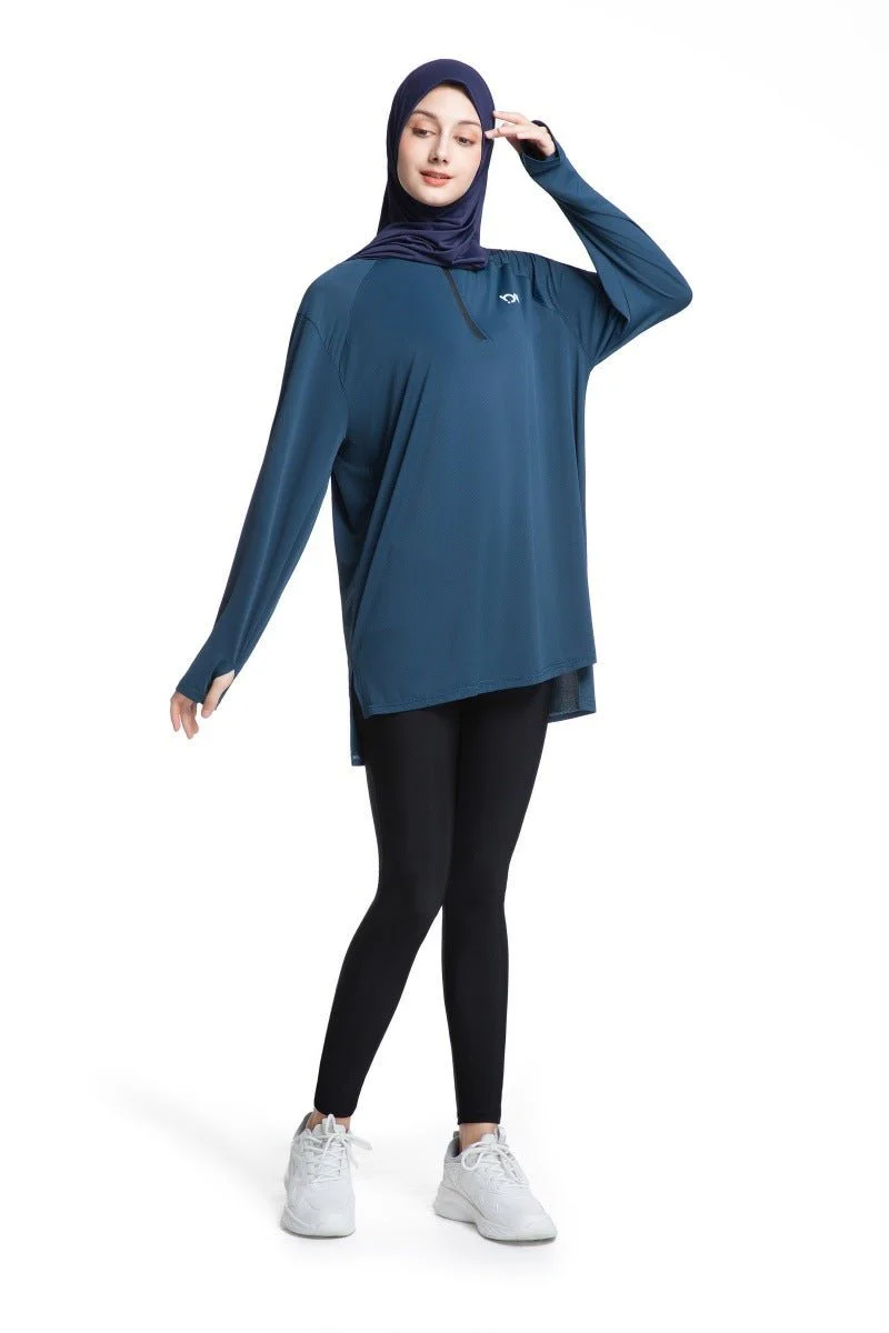 Quick-Dry Activewear with Thumb Holes Sports Top (MS289) - Image 7