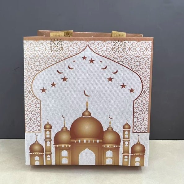 Ramadan Eid Mubarak Handheld Gift Bag Set | Islamic Printed Non-Woven Tote Bags (MAC389) - Image 2